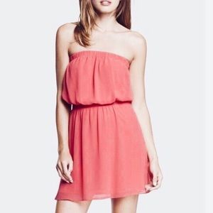 Express Smocked Waist Strapless Tube Dress